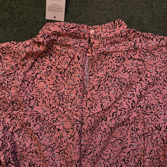 NWT Miss Selfridge ASOS Pink Floral Vintage Retro Style Blouse - Small 6 1940s - Picture 2 of 5